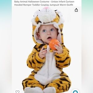 Baby Animal Halloween Costume - Unisex Infant Cartoon Hooded Romper Toddler Cosp